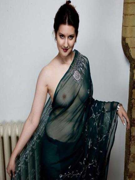 sexy indian model in saree