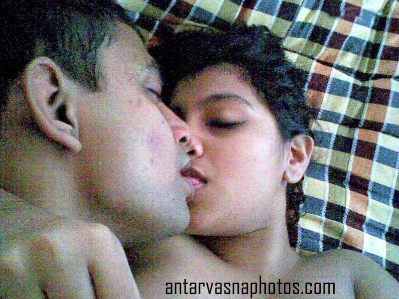 Horny Indian kiss