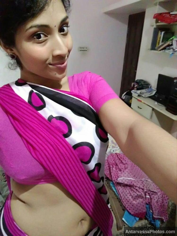 hot girl saree blouse me selfie leti hui