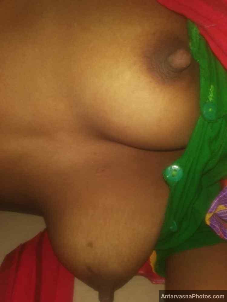 green kapde me bhabhi ke bade boobs